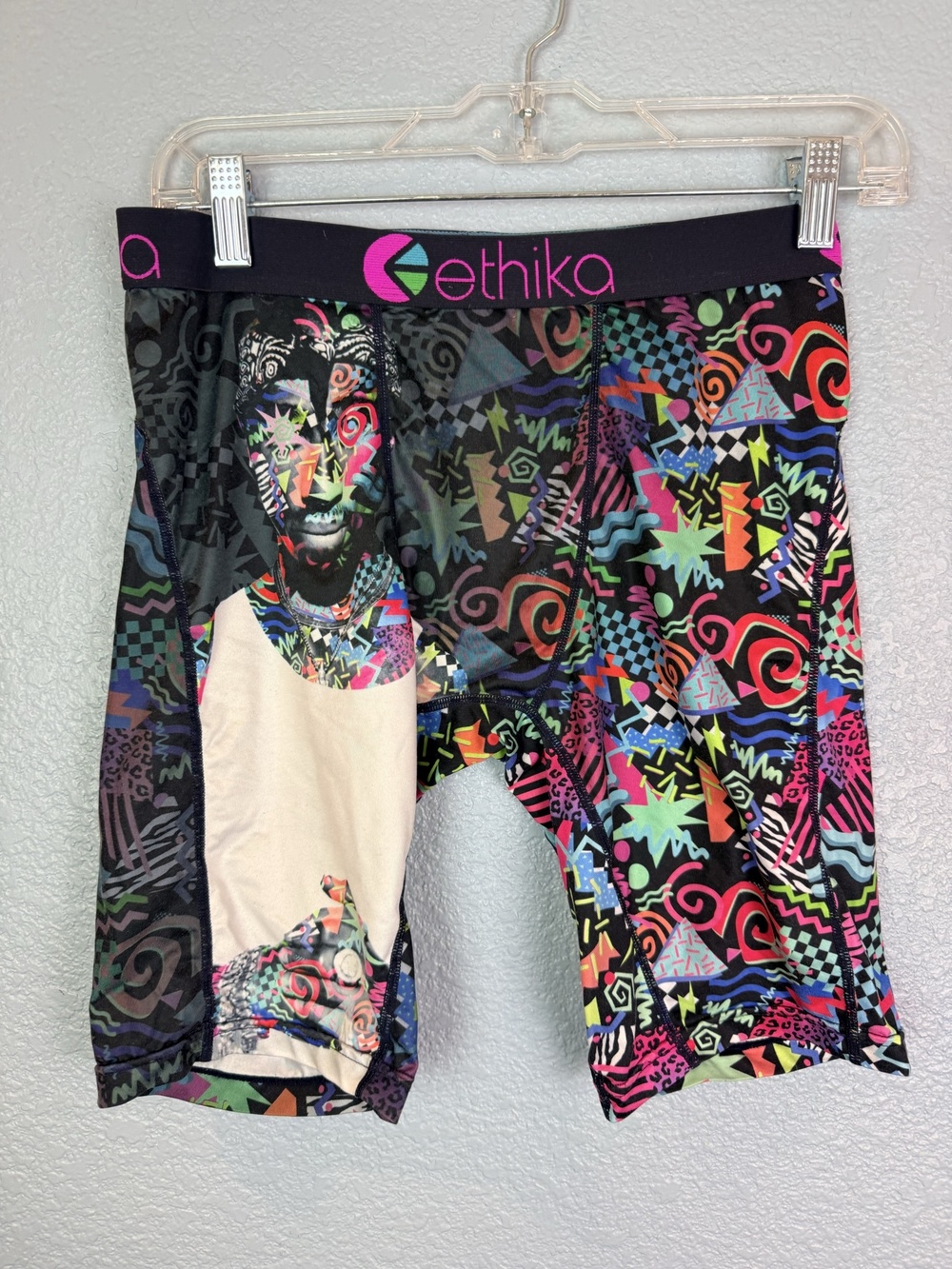 Ethika Boxer Briefs Mens Medium Multicolor 80s Art Geometric Graphic Print